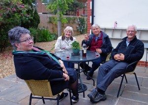 Drinking wine at Ashford House