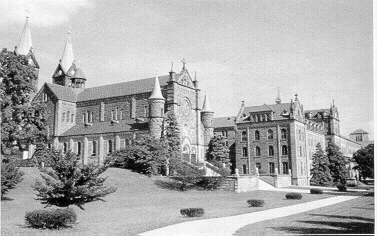 St. Meinrad Archabbey and Seminary, one of two beautiful Benedictine monasteries nested in the hills of southern Indiana, founded as a priory in 1854.